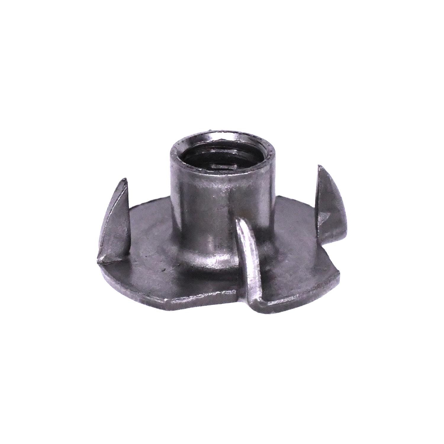 Tee Nuts 1/4"-20 x 5/16" 4 Prong Round Base
