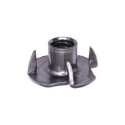 Tee Nuts 1/4"-20 x 5/16" 4 Prong Round Base