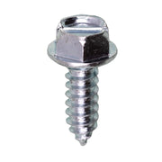#14 x 3/4" Slotted Hex Washer Head License Plate Screw