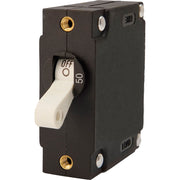 A Series White Toggle Panel Mount Circuit Breaker - Single Pole 50A