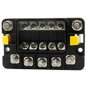 MIDI 5 Circuit Fuse Block w/Sealed Cover - M8 Inputs - M6 Outputs