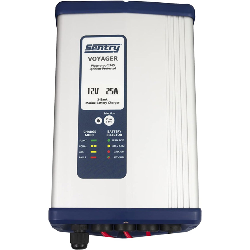 Voyager Battery Charger 12V - 25A - 115/230V Input - 3 Bank