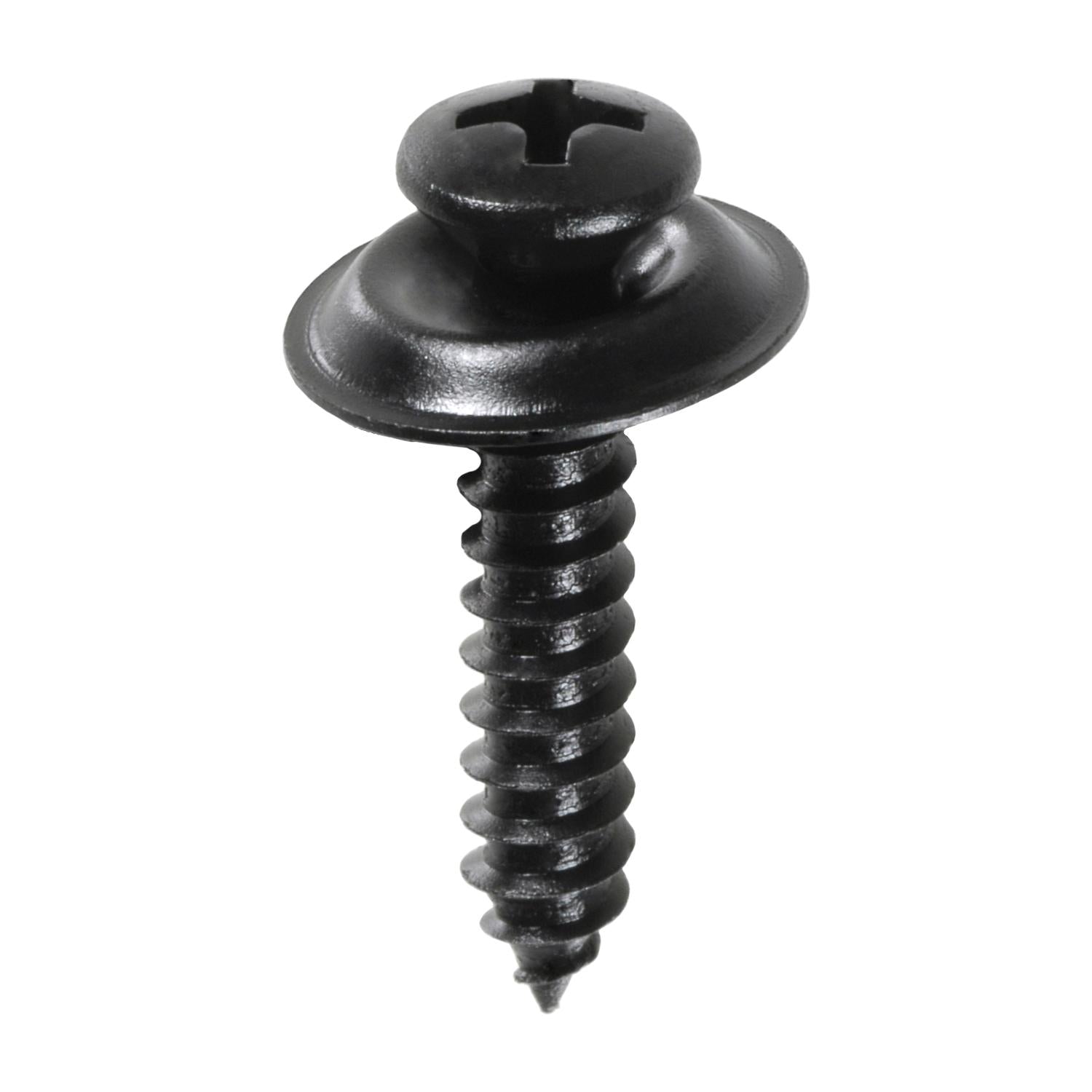 #10 x 1" Phillips Oval #8 Head Ab Tapping Sems - Black