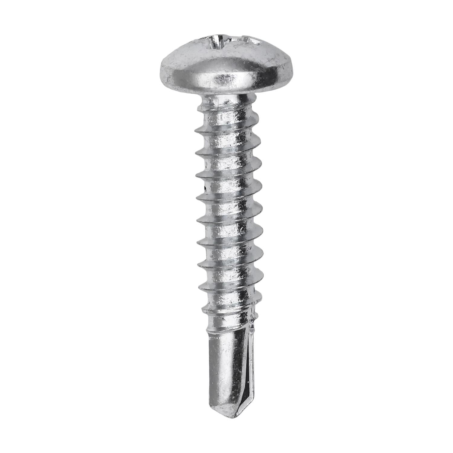 #8 x 1" Phillips Pan Head Number 2 Teks Screw - Zinc
