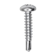 #8 x 1" Phillips Pan Head Number 2 Teks Screw - Zinc