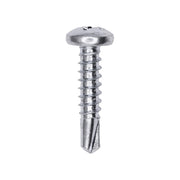 #12 x 1" Phillips Pan Head Number 2 Teks Screw - Zinc