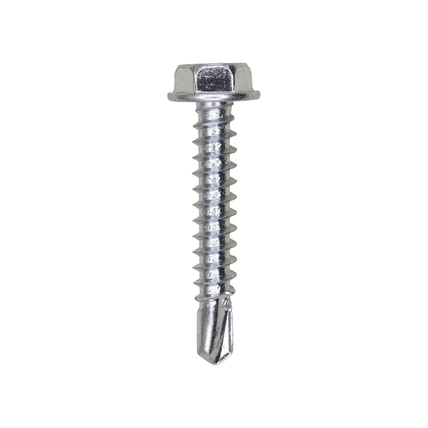 #8 x 1" Indented Hex Washer Head Number 2 Teks Screw - Zinc