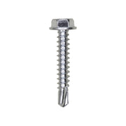 #8 x 1" Indented Hex Washer Head Number 2 Teks Screw - Zinc