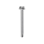 #8 x 1-1/2" Indented Hex Washer Head Number 2 Teks Screw - Zinc