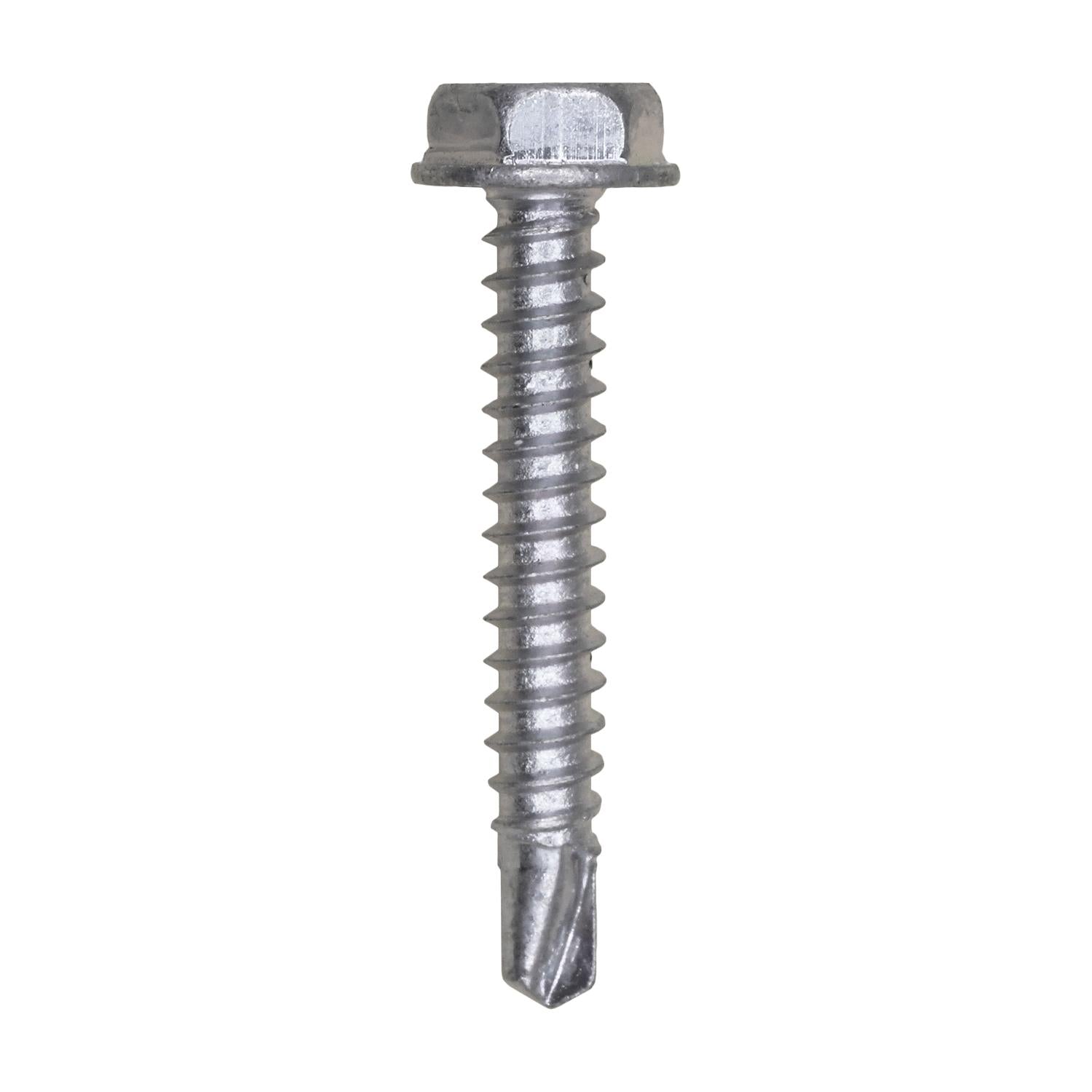 #10 x 1-1/4" Indented Hex Washer Head Number 3 Super Teks - Zinc