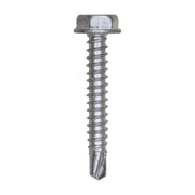 #10 x 1-1/4" Indented Hex Washer Head Number 3 Super Teks - Zinc