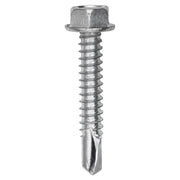 #14 x 1-1/2" Indented Hex Washer Head Number 3 Super Teks - Zinc