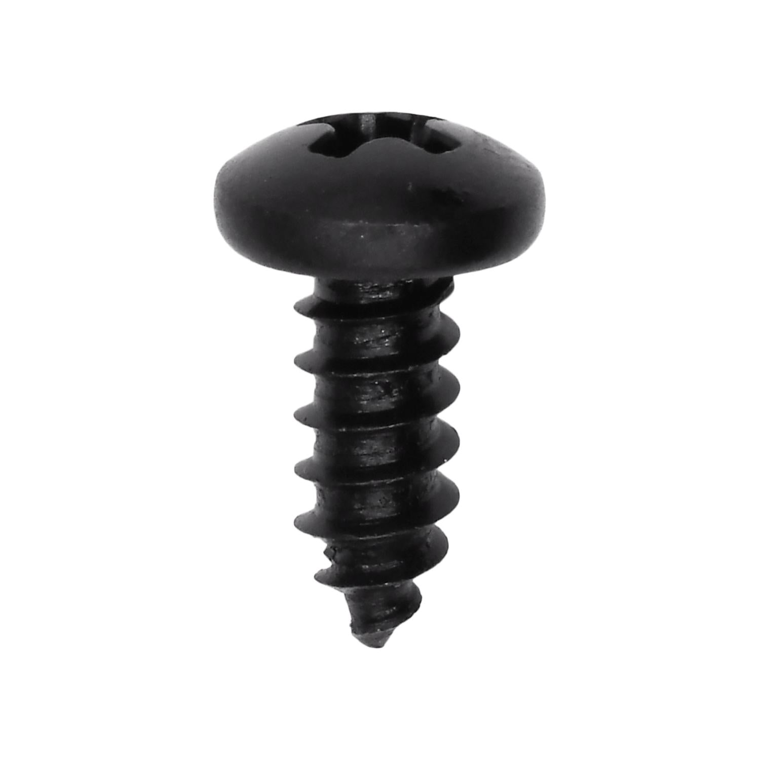#10 x 1/2" Phillips Pan Head Tapping Screw - Black Oxide