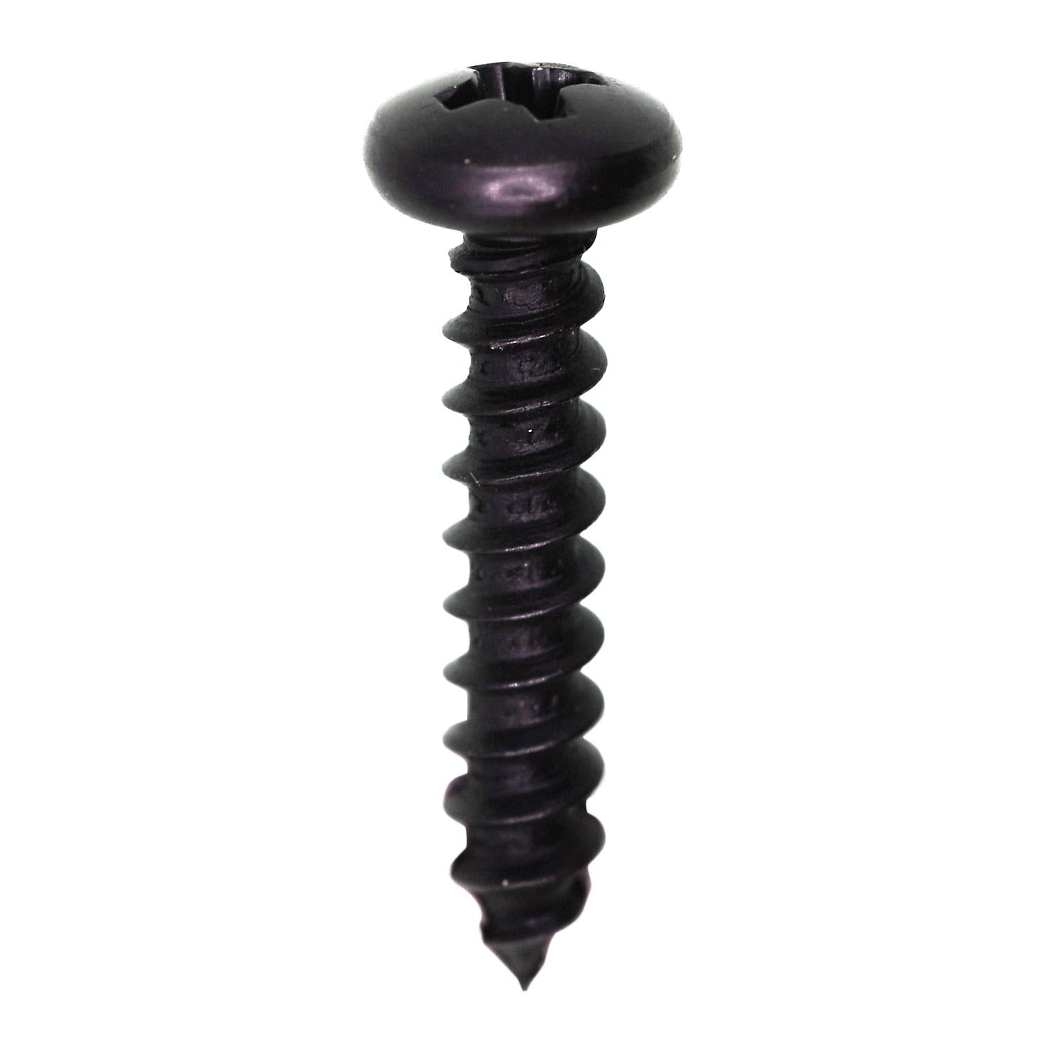 #10 x 1" Phillips Pan Head Tapping Screw - Black Oxide