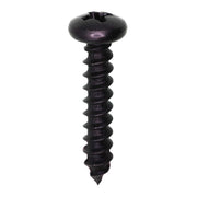#10 x 1" Phillips Pan Head Tapping Screw - Black Oxide