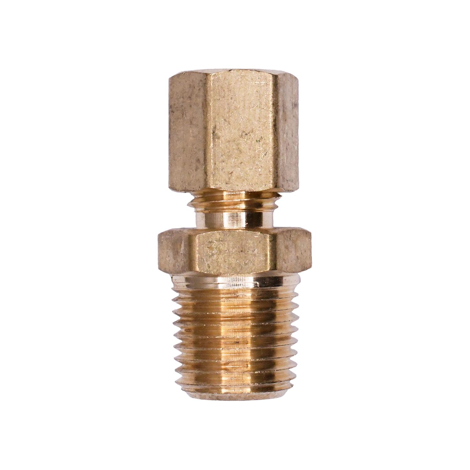 Brass Male Compression To Pipe Adapter 1/8" Tube 1/8" Pipe