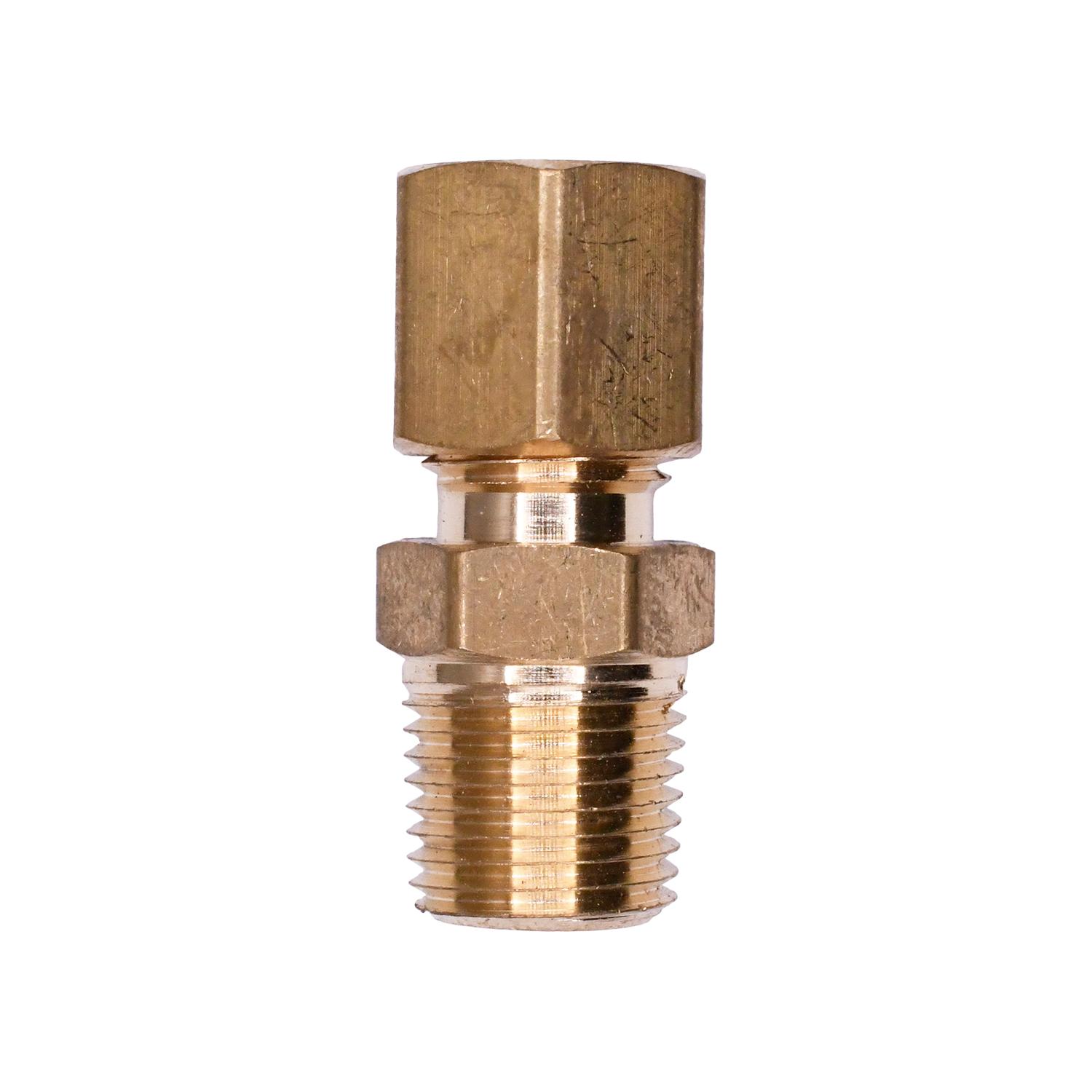 Brass Male Compression To Pipe Adapter 3/16" Tube 1/8" Pipe