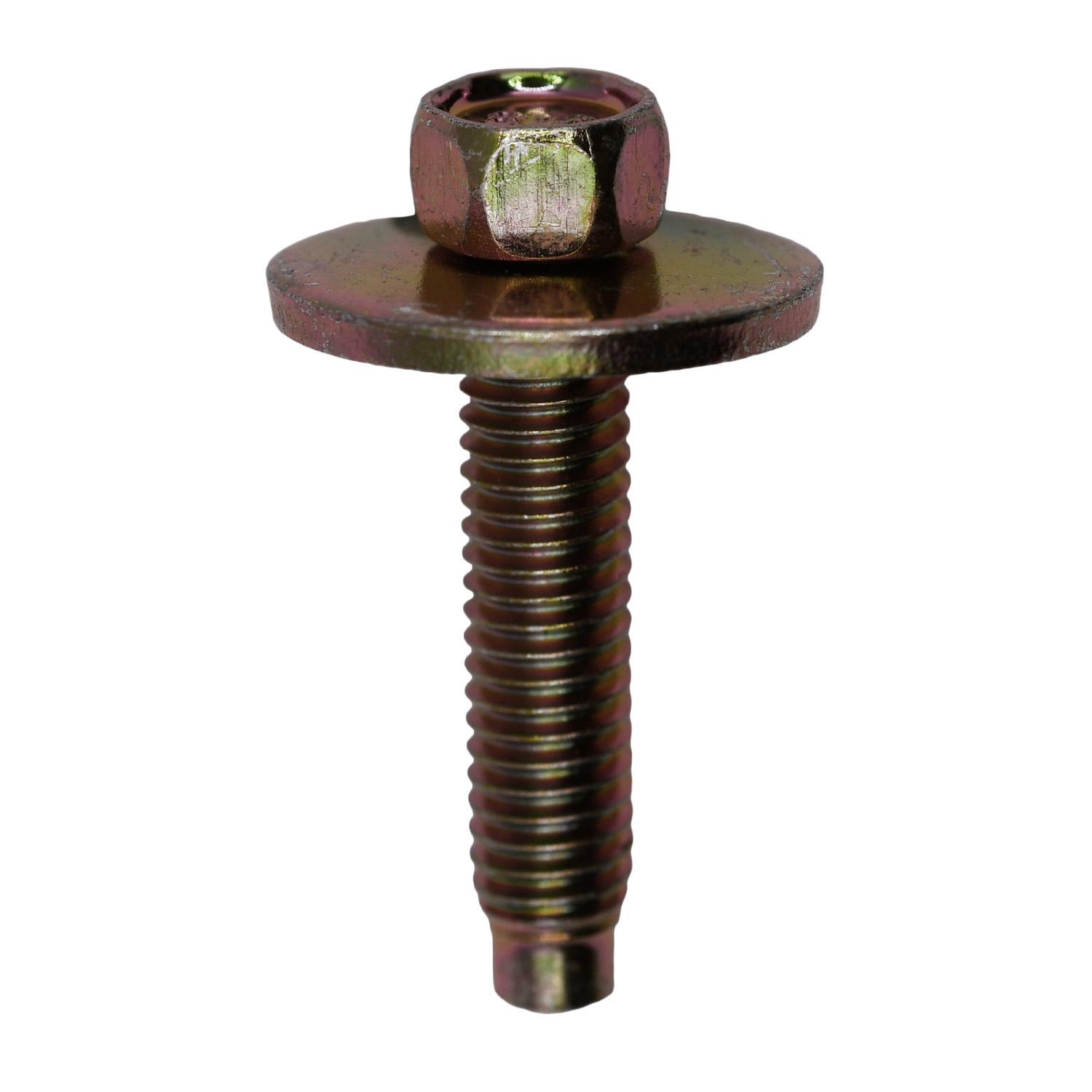 M6-1.0 x 28mm Indented Hex Washer Head Sems with Dog - Zinc