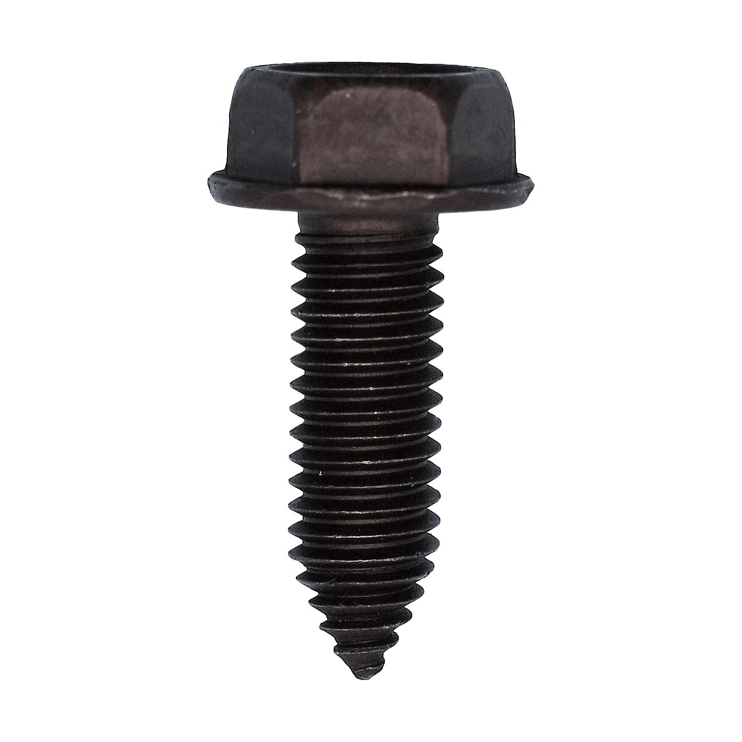 8-1.25 x 25mm Hex Washer Head - Black Polyseal