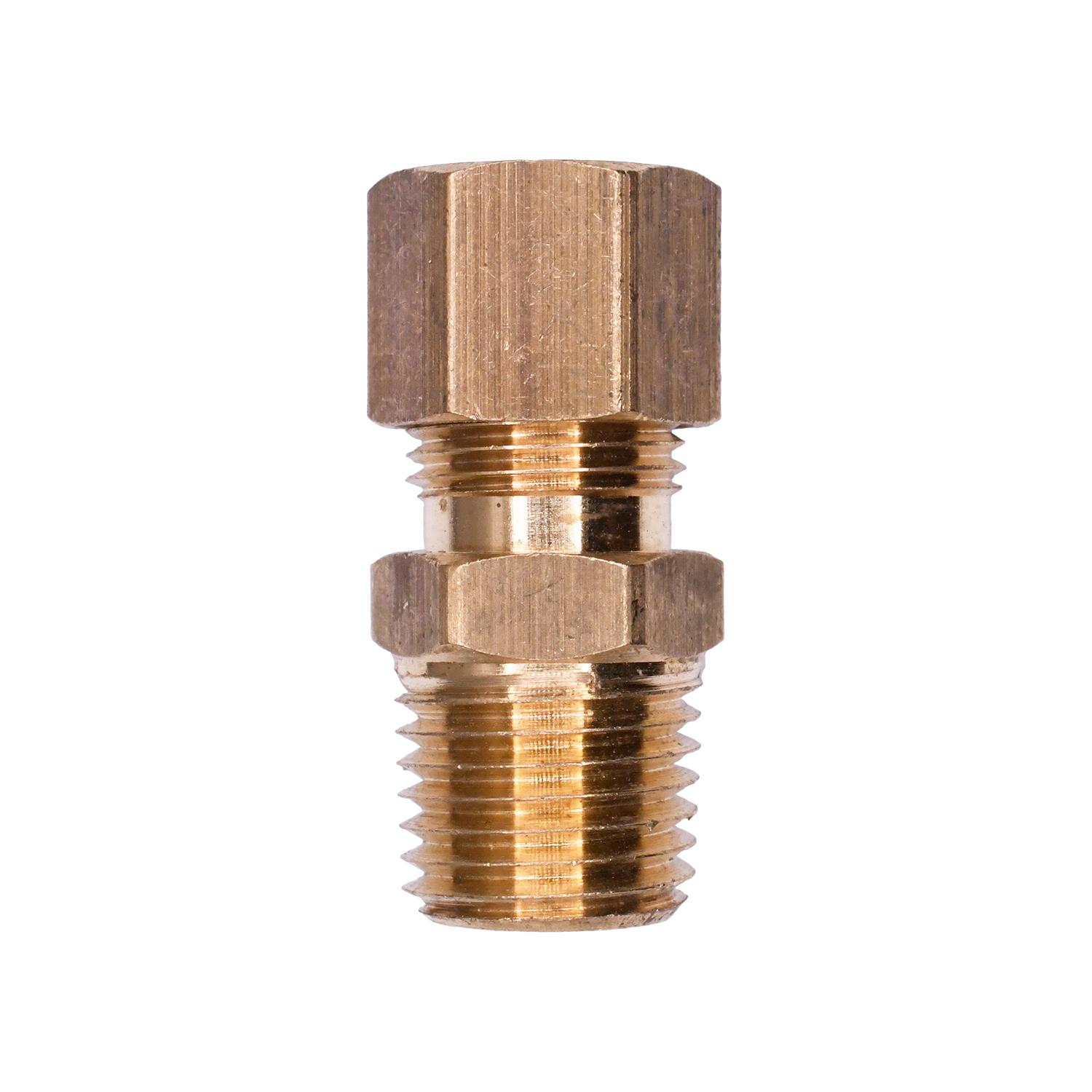 Brass Male Compression To Pipe Adapter 5/16" Tube 1/8" Pipe