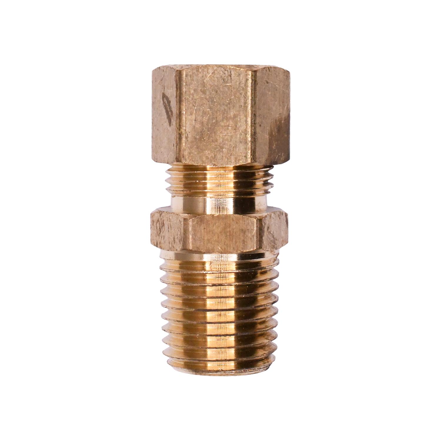 Brass Male Compression To Pipe Adapter 5/16" Tube 1/4" Pipe