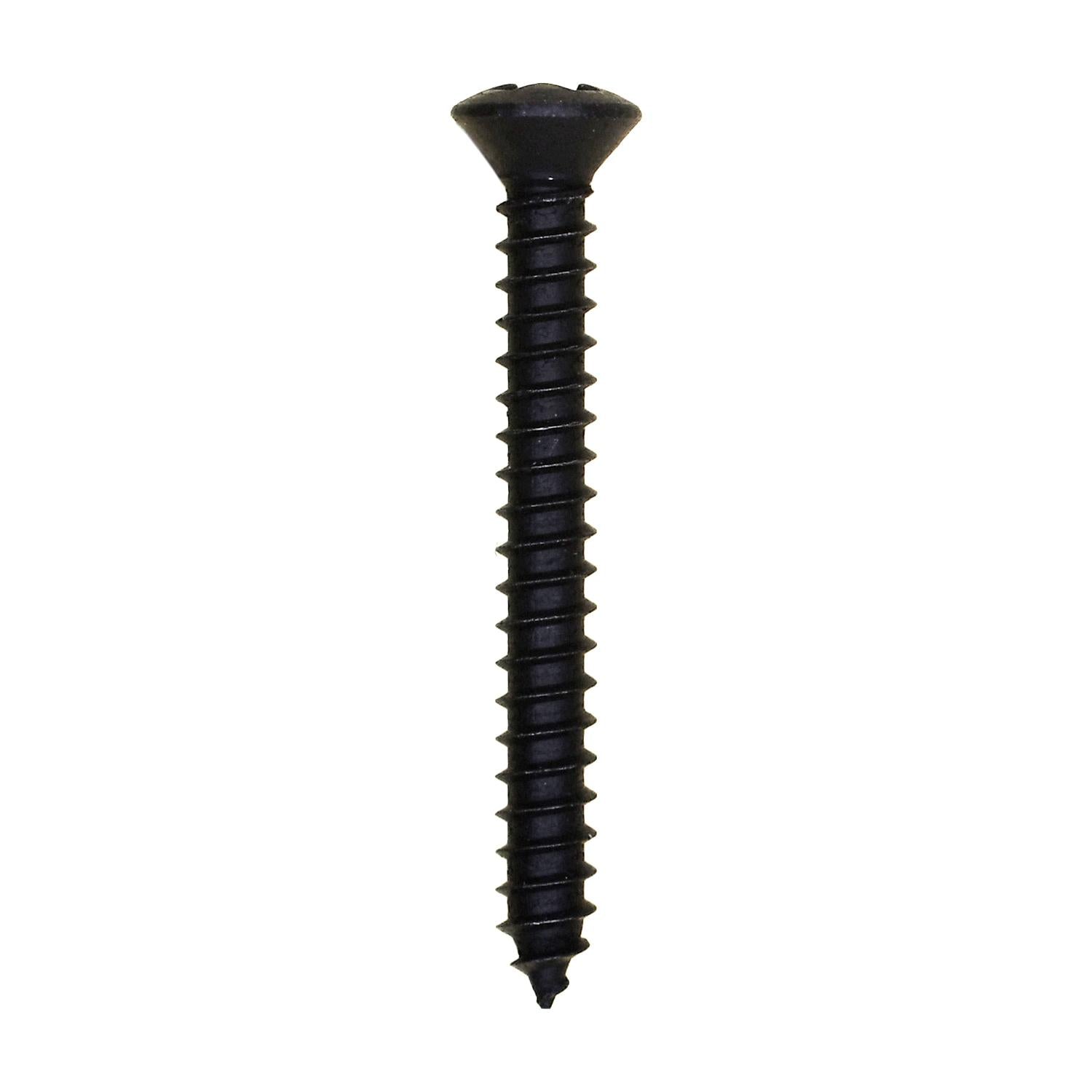 Phillips Oval Head Tapping Screw 4 x 1" Black Oxide