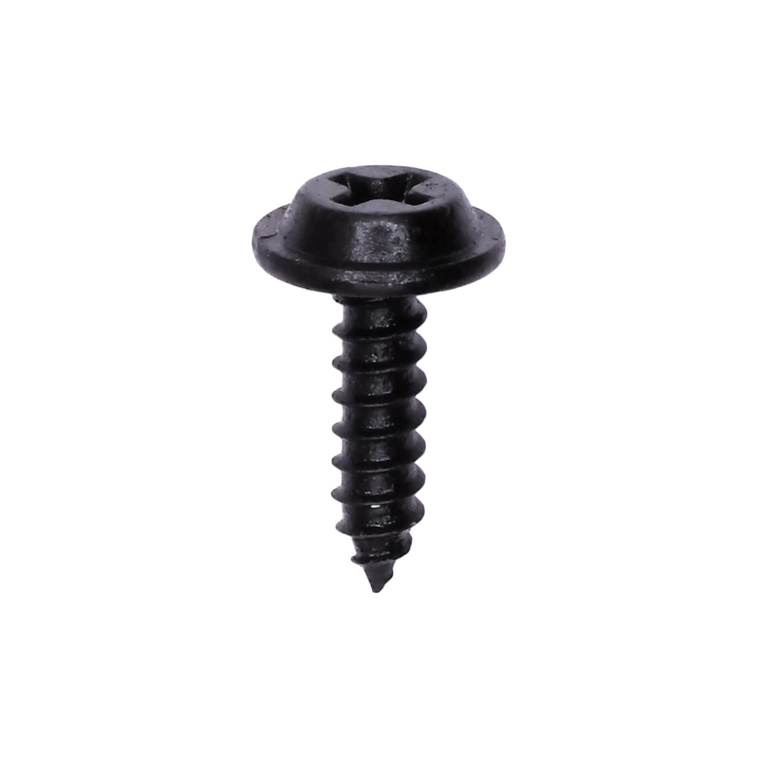 Phillips Flat Washer Head Tapping Screw #6 x 1/2" Black