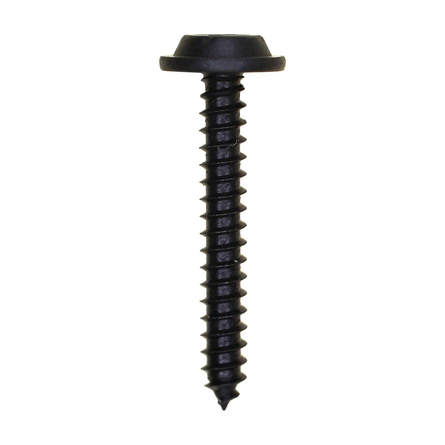 Phillips Flat Washer Head Tapping Screw #6 x 1" Black