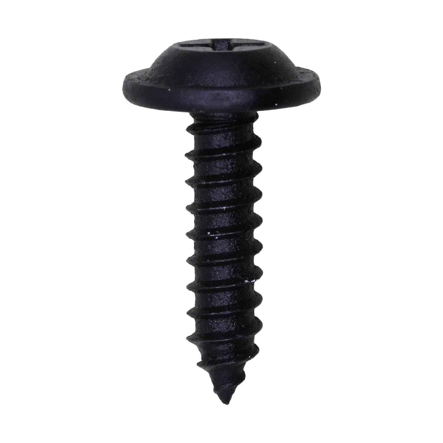 Phillips Flat Washer Head Tapping Screw #10 x 3/4" Black