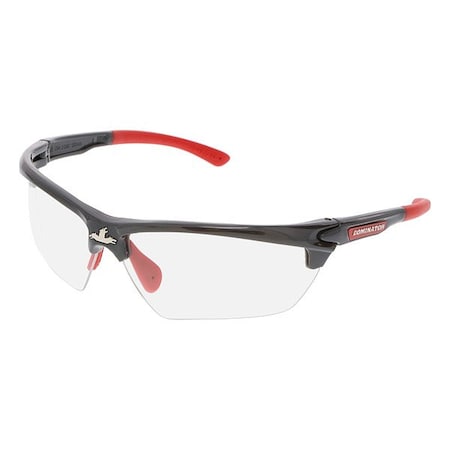 Dominator (DM3), Safety Glasses, MAX6 Anti-Fog, Polycarbonate Lens, Gun Metal Frame, Half Frame