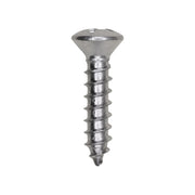 12 x 1" Phillips Oval Head Tapping Screw 18-8