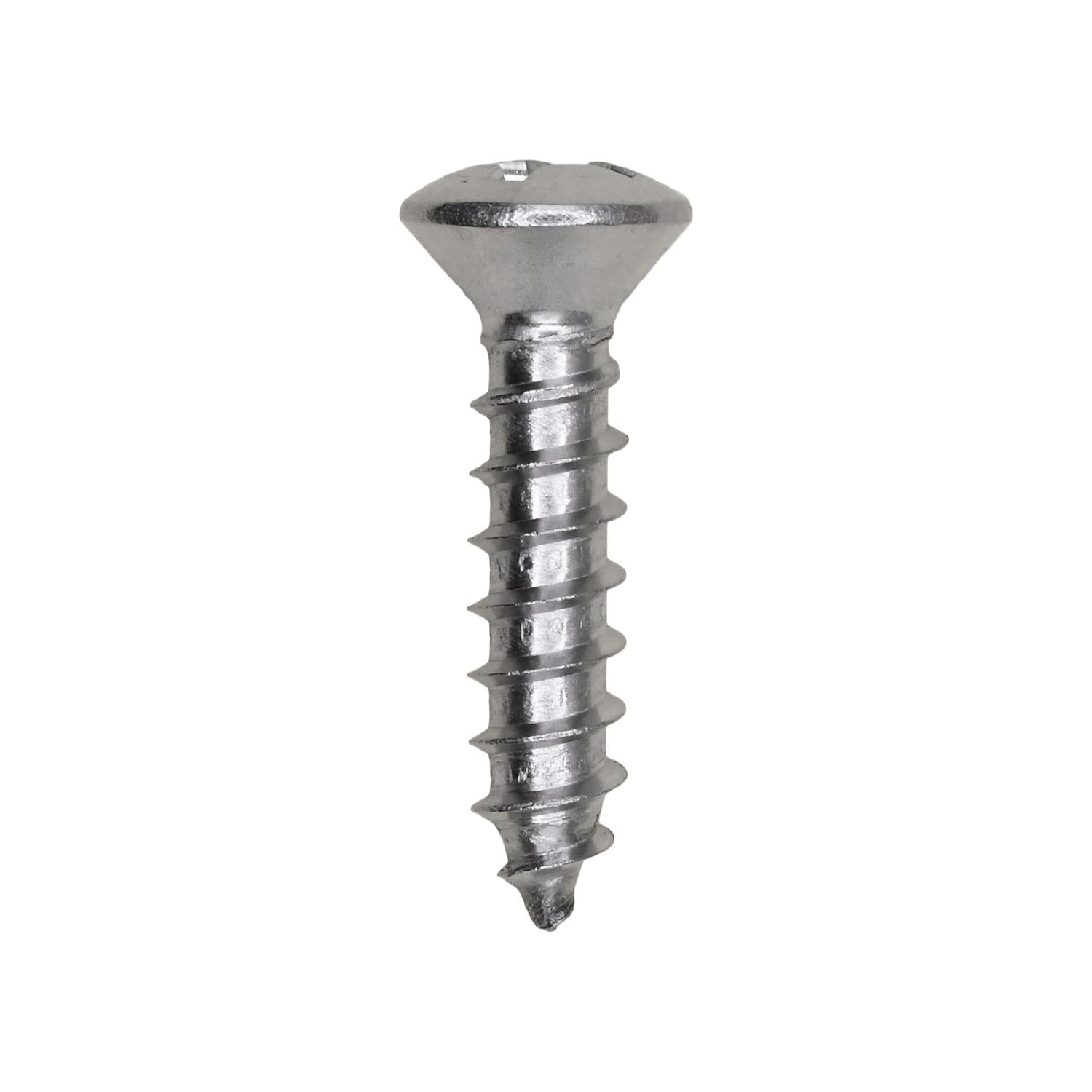 12 x 1" Phillips Oval Head Tapping Screw 18-8