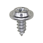 #8 x 3/8" Phillips Flat Top Washer Head Tapping Screw 13/32" Diameter Zinc