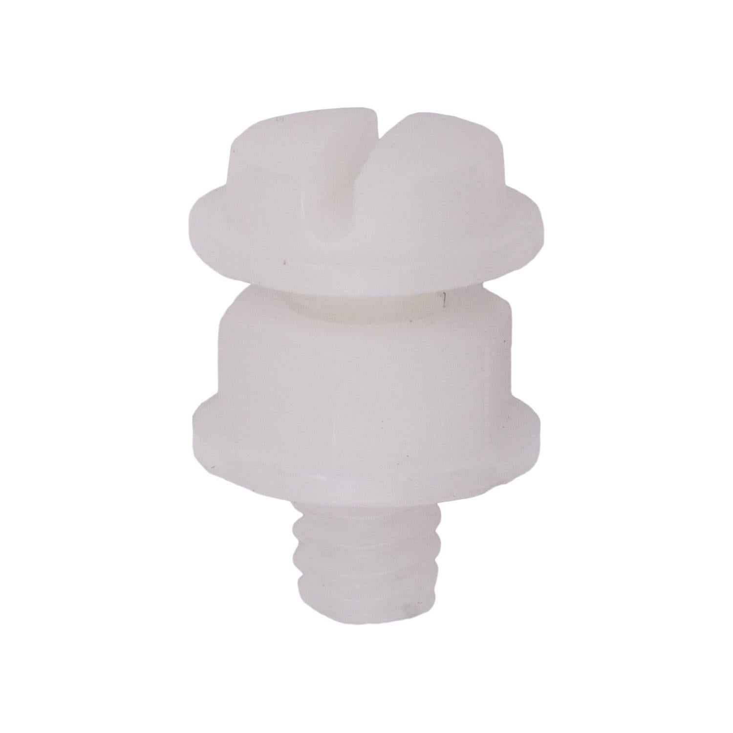 1/4"-20 x 5/8" Natural Nylon License Plate Screw And Nut