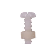 Nylon License Plate Screw And Nut M6-1.0 x 20mm