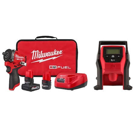M12 FUEL Impact Wrench Kit+ M12 Inflator