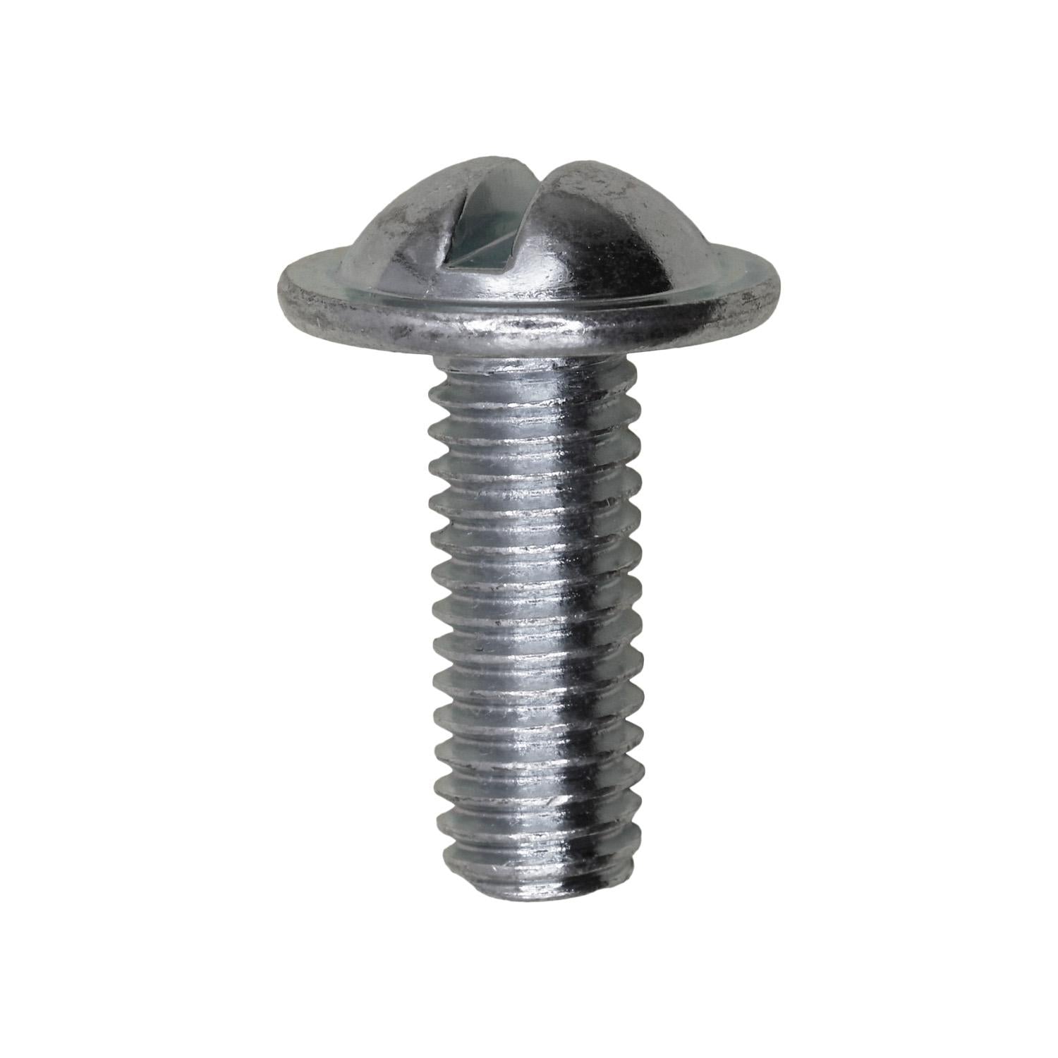 Slotted Round Washer Head License Plate Screw M6-1.0 x 16mm