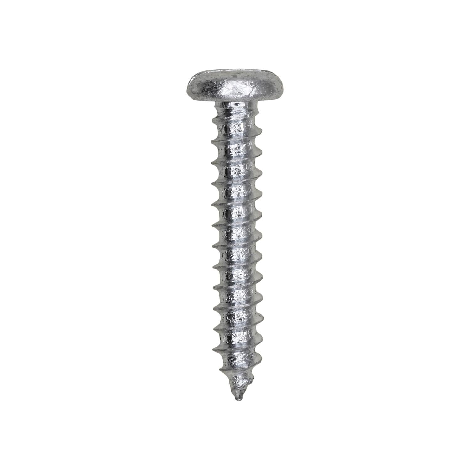 Slotted Pan Head Tapping Screw 8 x 1" Zinc