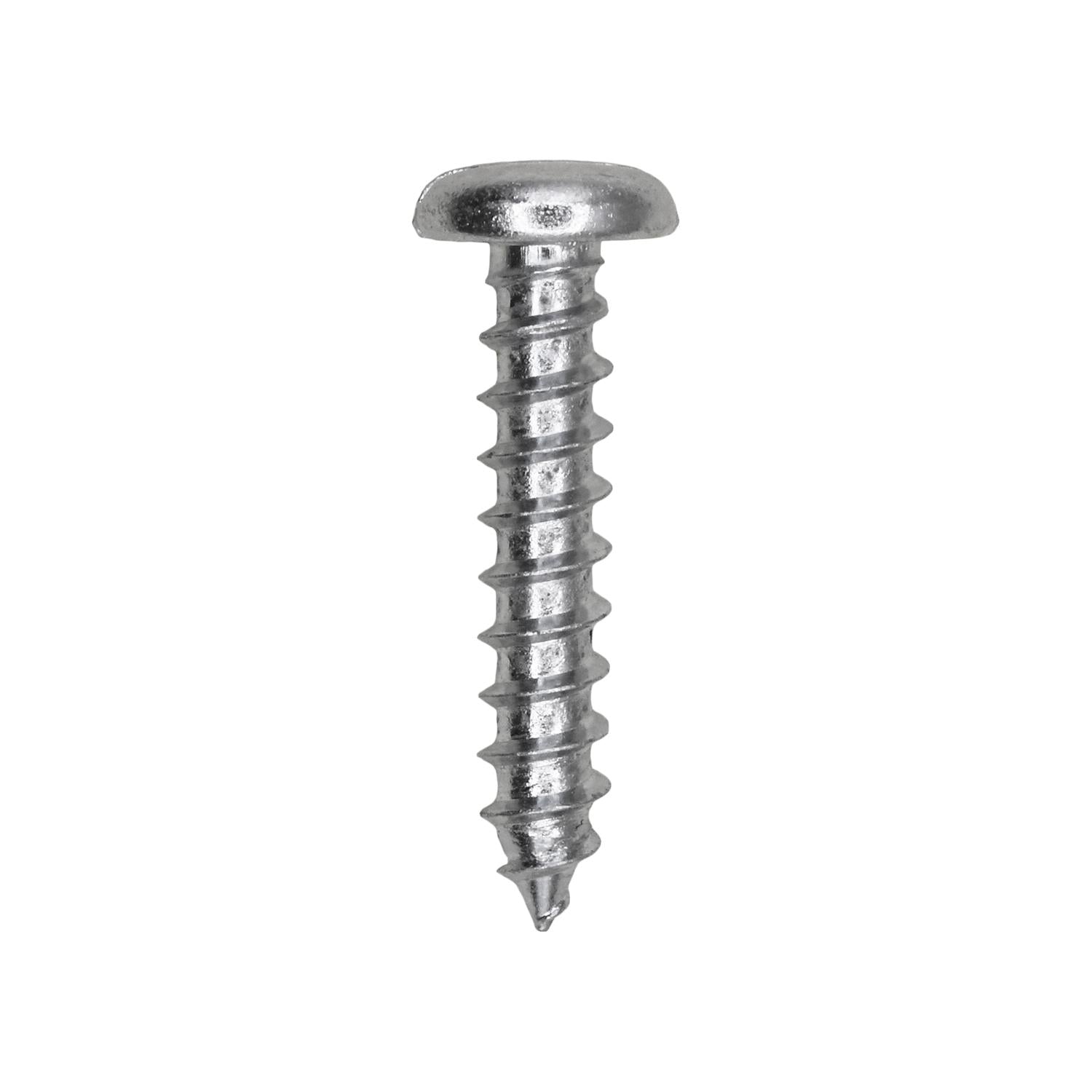 Slotted Pan Head Tapping Screw 10 x 1" Zinc