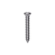 Phillips Oval Head Tapping Screw 8 x 1" #6 Head Chrome