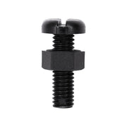 M6-1.0 x 20mm Black Nylon License Plate Screw And Nut