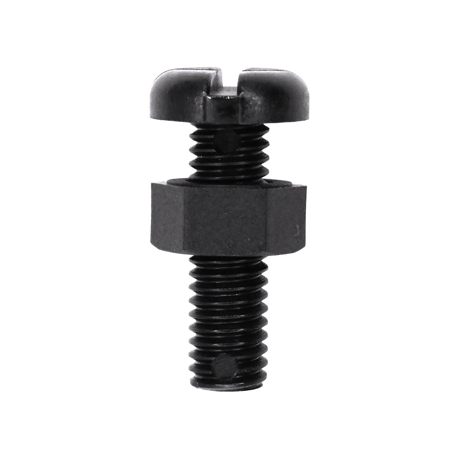 M6-1.0 x 20mm Black Nylon License Plate Screw And Nut