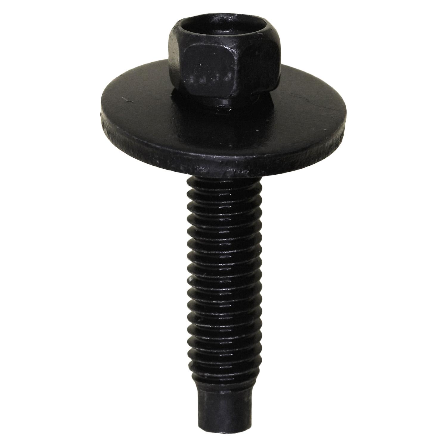 Hex Head Sems Body Bolt Black M6-1.0 x 28mm