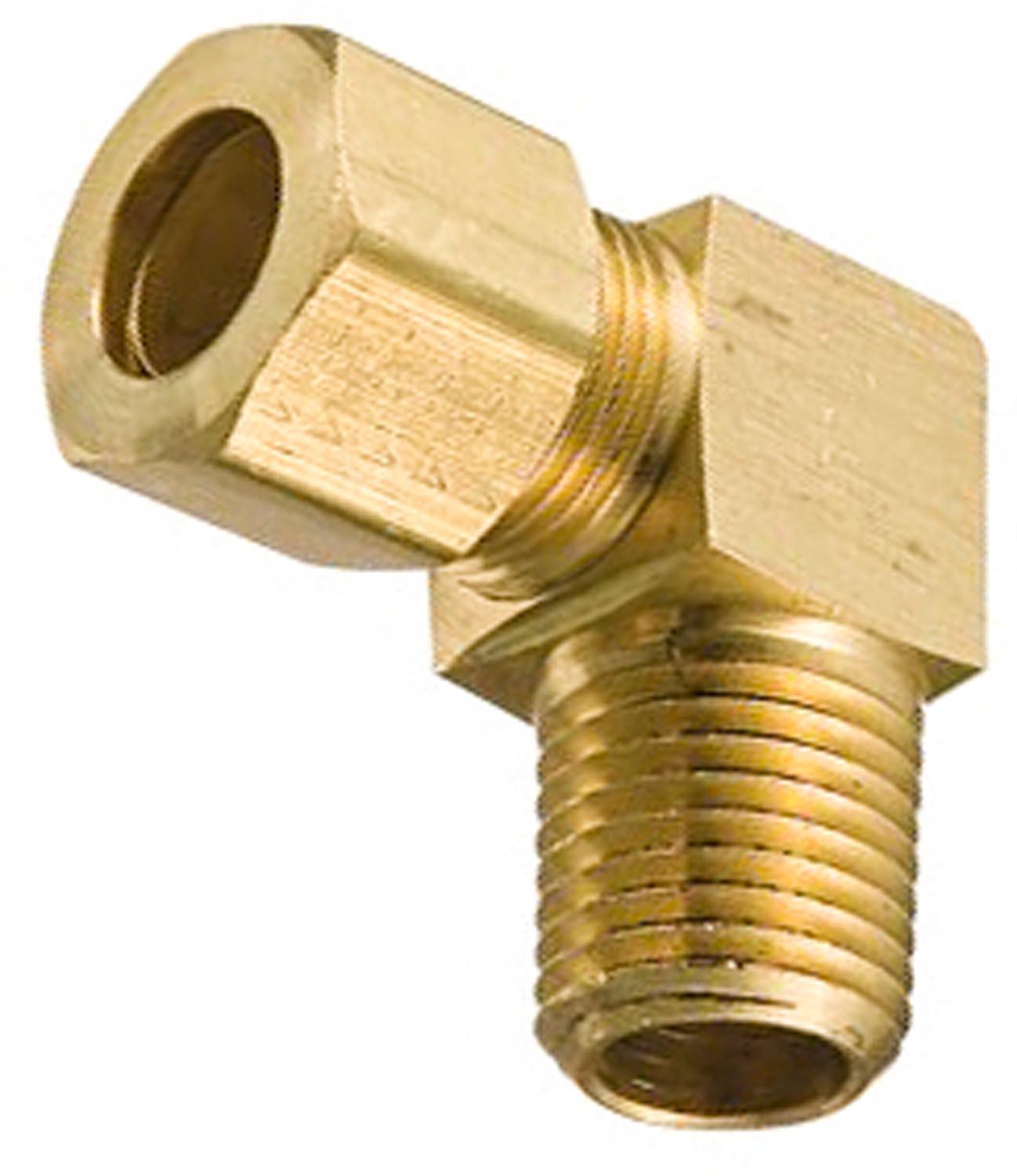 Brass 90 Degree Male Compression Adapter 1/8" Tube 1/8" Pipe