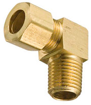 Brass 90 Degree Male Compression Adapter 1/8" Tube 1/8" Pipe