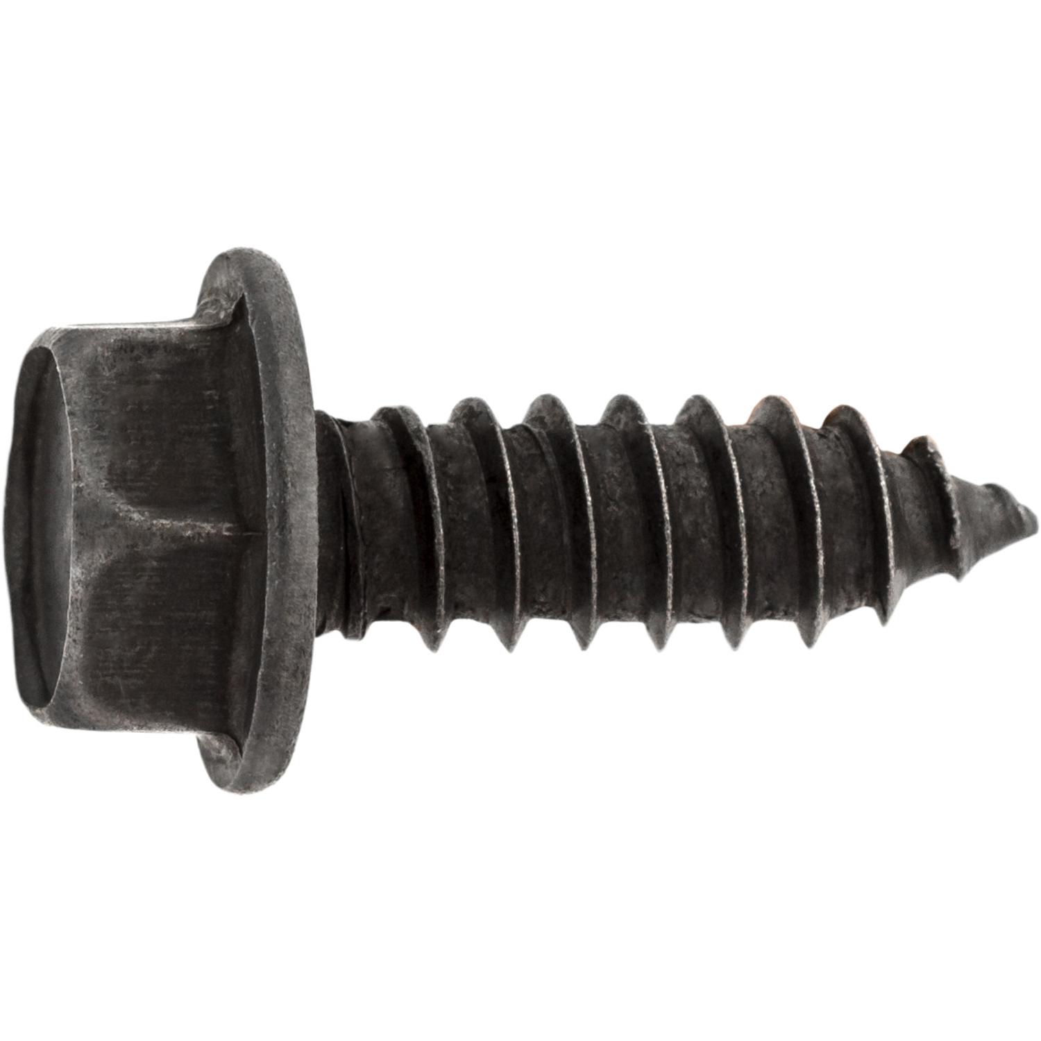 Hex Washer Head Tapping Screw #14 x 3/4" Black. Oxide