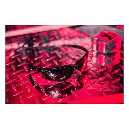 Memphis (MP1), Safety Glasses, Anti-Scratch, Gray Lens, Black Frame, Half Frame, 1 PR