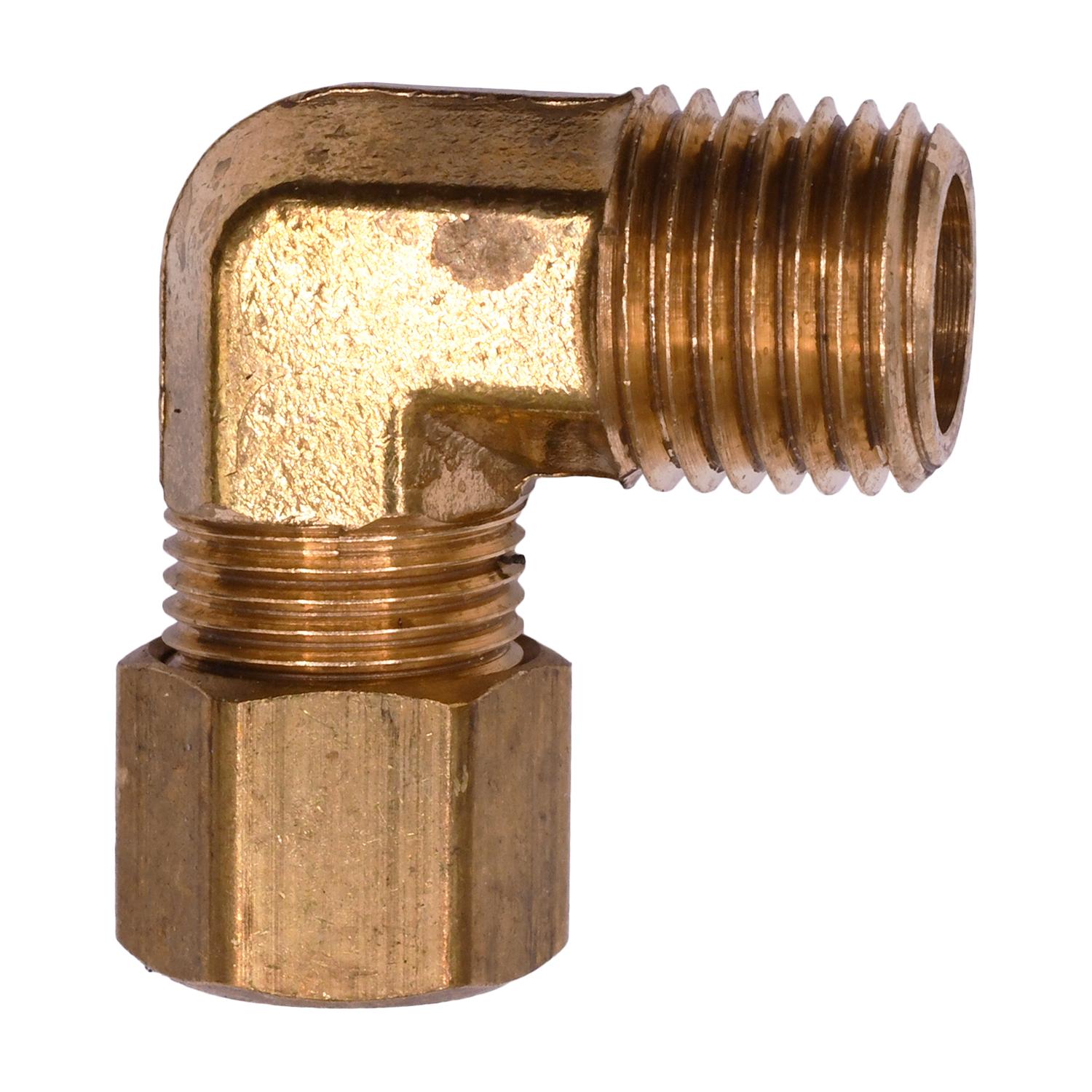 Brass 90 Degree Male Compression Adapter 5/16" Tube 1/4" Pipe