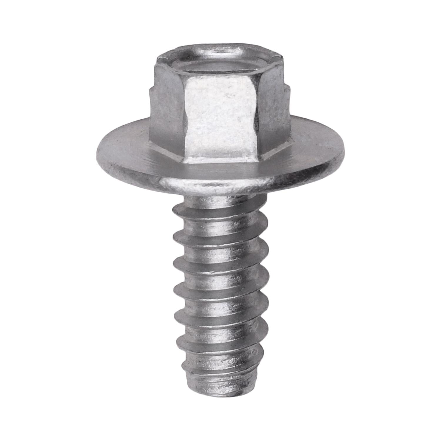 Slotted Hex Washer Head License Plate Screw #14 x 5/8" Zinc