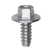 Slotted Hex Washer Head License Plate Screw #14 x 5/8" Zinc
